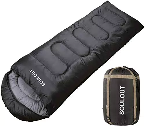 SOULOUT Schlafsack 3-4 Jahreszeiten - Winter Schlafsack Wasserdichter Leichter Deckenschlafsack für Camping