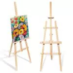 Staffelei Holz groß 150 cm - Leinwand Ständer Hochzeit Staffeleien Feldstaffelei höhenverstellbar Holzstaffelei für Kinder und Erwachsene Kiefernholz
