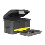 Stanley Werkzeugkiste leer aus Kunststoff 1-70-316 Werkzeugkoffer mit integrierter Schublade für Kleinteile Maße: 48.1 x 27.9 x 28.7 cm