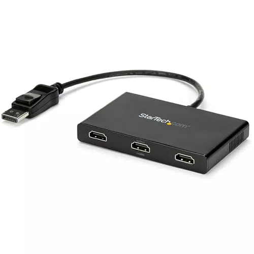 StarTech.com 3-Port Multi-Monitor Adapter - DisplayPort 1.2 auf 3x HDMI MST Hub - Drei 1080p HDMI Monitore - Erweitertes oder Gespiegeltes Modus - nur Windows PCs - DP auf 3x HDMI