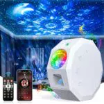 Sternenhimmel Projektor Kinder Galaxy Projector - FGRYB LED Nachtlicht Projektor mit Fernbedienung & Timer 20 Lichtmodi Wasserwellen Sternenprojektor Für mädchen Erwachsene Zimmer
