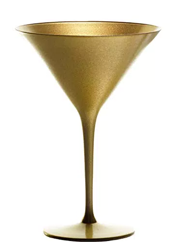 Stölzle Lausitz Cocktailschale Elements 240ml I Martini Gläser 6er Set I Gold I Cocktailgläser spülmaschinenfest & bruchsicher I hochwertiges Kristallglas I Martinigläser