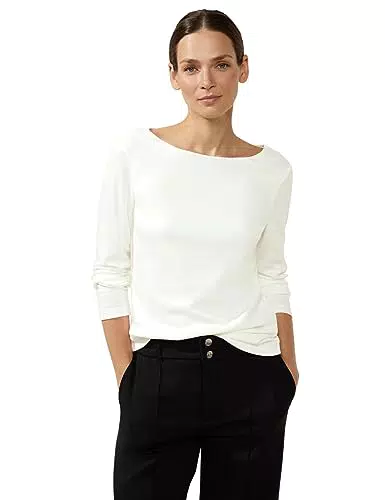 STREET ONE Damen A320502 Shirt, Off White, 42