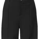 STREET ONE Damen A376632 Bermuda Mit Hohem Bund, Schwarz