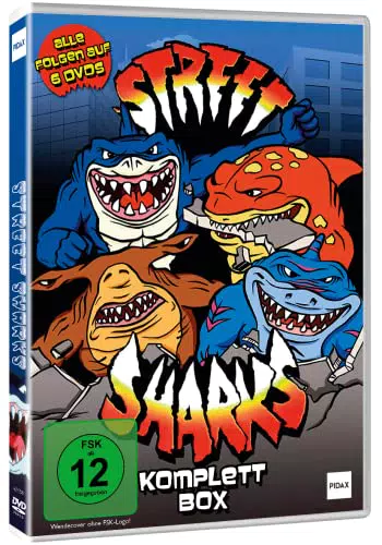 Street Sharks Komplettbox - Tauche ein in ein actionreiches Abenteuer mit den coolsten Haien der 90er Jahre - Action Zeichentrick-Serie - Pidax Animation