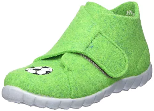 Superfit Jungen Happy Wollfilz Hausschuh, Grün 7000