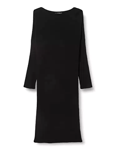 Supermom Damen Dress Chester Long Sleeve Kleid, Black-P090