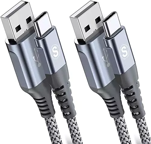 sweguard USB C Kabel 3.1A Schnellladung, Ladekabel USB C Nylon Type C Kabel für Samsung Galaxy S23 S22 S21 S20 S10 Plus/Ultra/FE