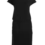 Tamaris Damen Einfaches T-Shirt Kleid ALBENA Schwarz