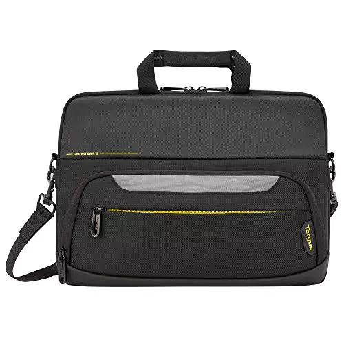 Targus TSS865GL CityGear 11, 6" Schmale Topload Notebook-Tasche Schwarz Gepolsterter Tragegriff und Schultergurt Netztaschen und -fächer mit Reißverschluss für optimale Organisation