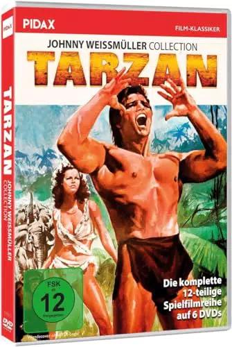 Tarzan Box - Johnny Weissmüller Collection / Alle 12 Tarzan-Abenteuer Filme mit Johnny Weissmüller in einer Sammlung