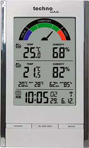 Technoline WS 9480 moderne Wetterstation mit Funkuhr