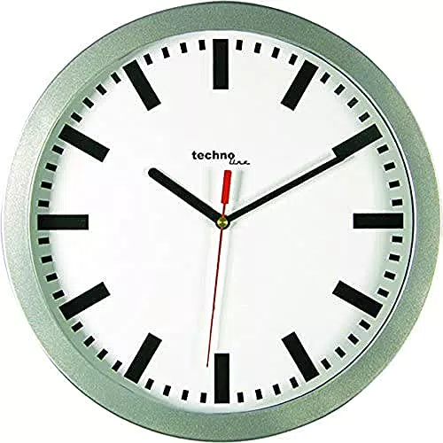 Technoline WT 7800 Quarzwanduhr Ø 30 cm silber