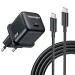 TECKNET 30W Schnellladegerät, USB C Ladegerät mit 2M Type C Ladekabel