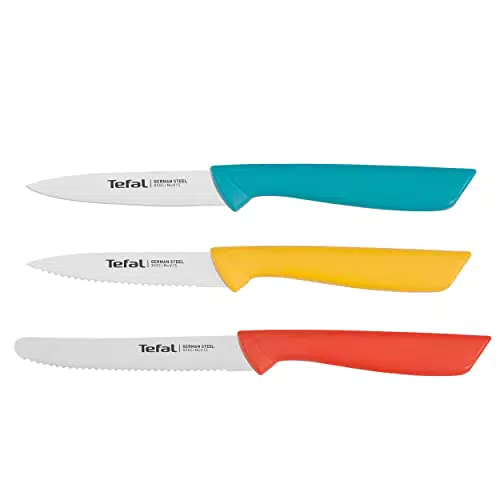 Tefal K273S3 Colorfood Messerset 3-teilig, Universalmesser /Schälmesser gezahnt