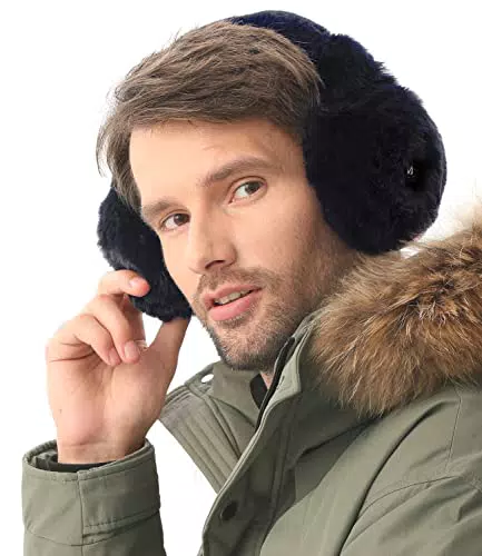 TELEPEPE Beheizter Ohrwärmer für den Winter, elektrischer Plüsch-Ohrenschützer für kaltes Wetter Freesize