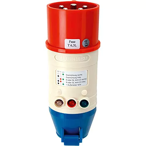 Testboy TV 432 CEE-Adapter mit Drehfeldrichtungsanzeige