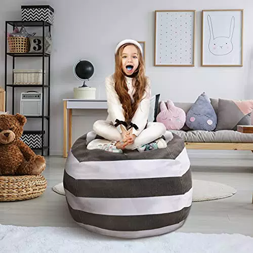 THEE Spielzeug Aufbewharungstasche Streife Sitzsack Kinder Aufbewahrung Beutel Lagerung