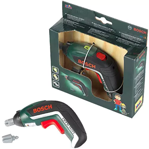 Theo Klein 8300 Bosch Akkuschrauber Ixolino, Batteriebetriebener Akkuschrauber mit Licht und Sound