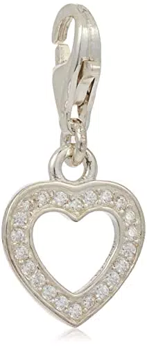 Thomas Sabo Damen Charm-Anhänger Herz Zirkonia Charm Club 925 Sterling Silber 0930-051-14
