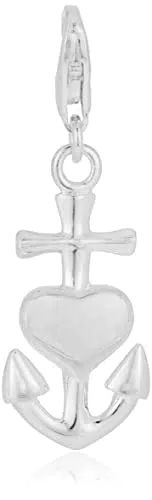 Thomas Sabo Damen Charm-Anhänger Kreuz Herz Anker Glaube Liebe Hoffnung Charm Club 925 Sterling Silber 0083-001-12