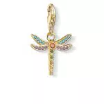Thomas Sabo Damen Charm-Anhänger Libelle bunt 925 Sterling Silber 1758-974-7