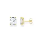 Thomas Sabo Damen Ohrstecker in der Farbe Farbe Gold aus 925 Sterlingsilber mit 750 Gelbgold Veredelung mit Zirkonia