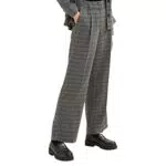 TOM TAILOR Damen Lea Striaght Fit Hose 1034543, 30943 - Grey Small Woven Check