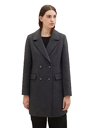 TOM TAILOR Denim Damen 1038685 Basic Mantel, 10522-Shale Grey Melange