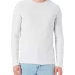 TOM TAILOR Denim Herren Basic Pullover 1034656, 31000 - Grey White Mouline