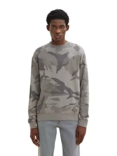 TOM TAILOR Denim Herren Sweater mit Camouflage-Muster 1034142
