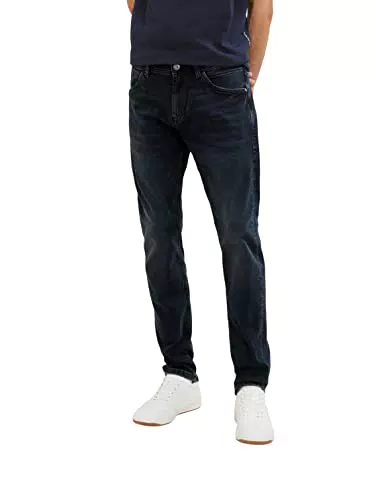 TOM TAILOR Herren 1035777 Troy Slim Jeans, 10170-Blue Black Denim