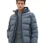 TOM TAILOR Herren 1037339 Puffer-Jacke mit Kapuze, 32506-dusty Dark Teal