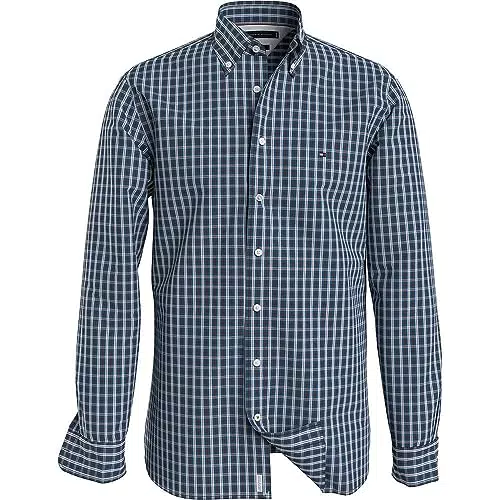 Tommy Hilfiger Herren Hemd Natural Soft Langarm, Mehrfarbig