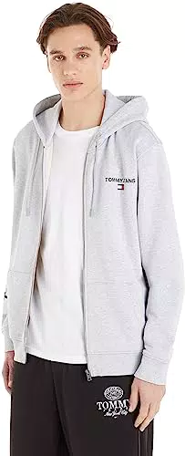Tommy Jeans Herren Sweatshirt Regular Entry Zip-Thru mit Reißverschluss
