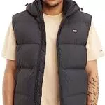 Tommy Jeans Herren Weste Essential Down Steppweste, Schwarz