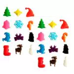 Toyvian 24 Stücke Silikon Glasmarkierer Glasmarker mit Saugnapf Weihnachten Weinglas Charms Marker Glasmarkierung Party Gläser Markierung für Bankett Tischdeko Xmas Deko