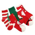 Toyvian 5 Paare Kinder Weihnachtssocken Jungen Mädchen Kleinkind Baby Baumwollsocken Urlaubssocken Warme Wintersocken 4-6 Jahre Alt