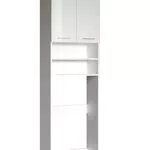 trendteam smart living - Waschmaschinenüberbau - Bad - Amanda - Aufbaumaß 63 x 187 x 24 cm - Farbe Weiß Hochglanz - 139311501