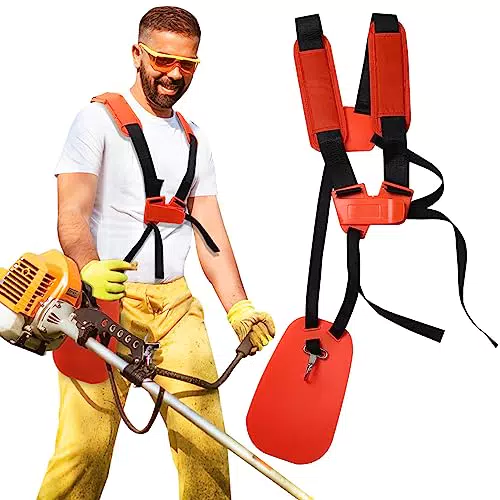 Trimmer Mäher Schultergurt Rasentrimmer Schultergurt Rasentrimmer Gurt Doppel Schultergurt Tragegurt für Motorsense Rasentrimmer Freischneider Rasenmäher Gartenarbeit Zubehör