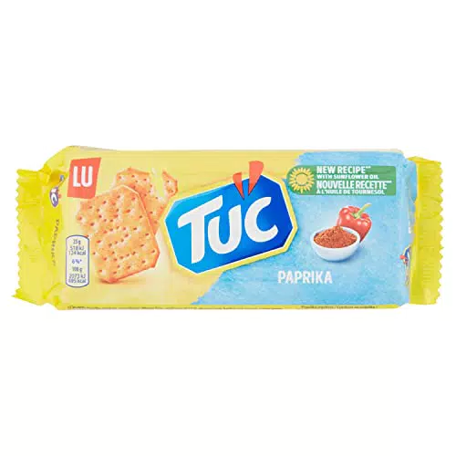 TUC Paprika 1 x 100g I Salzgebäck Einzelpackung I Knabbergebäck mit Paprika-Geschmack I Fein gesalzene Snack-Cracker
