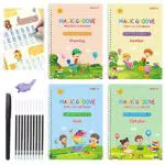 Ubitree 4 Stück Magisches Heft, Magisches übungsheft mit 10 Stift
