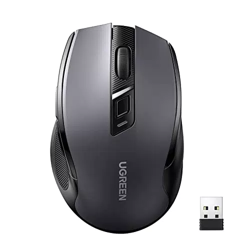 UGREEN 2.4G Maus kabellos mit 4000 DPI, Ergonomisches Design