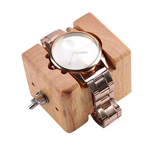 Uhrwerk Halter, Professionelle Holz Uhrengehäuse Halter Block Schraubstock Clamp Bewegung Reparatur Uhrmacher Werkzeug Entfernung