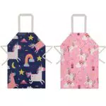 umorismo 2 Packung Schürze Kinder, Einhorn Kinderschürze Kinder Verstellbare Kochschürze Kinder Wasserdichte Mit Tasche Für Mädchen Und Jungen Zum Backen
