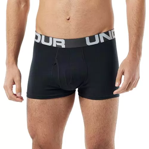 Under Armour Herren Charged Cotton 3in 3 Pack, elastische und schnelltrocknende Boxershorts