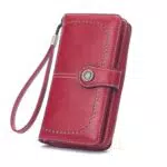 UNOSEKS Portemonnaie Damen - Lange Bifold Hochwertiges Leder Geldbörse Damen mit RFID/NFC Schutz