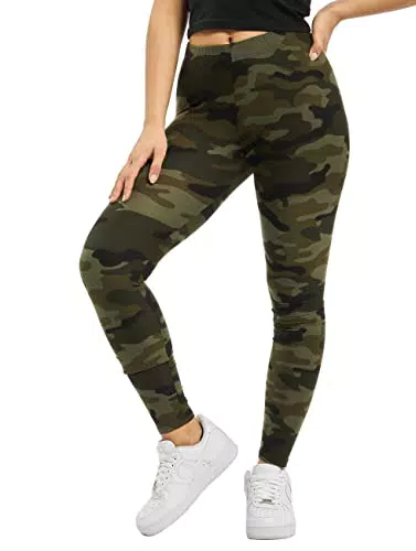 Urban Classics Damen Ladies Camo Leggings, Wood Camo