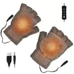 USB-beheizte Handschuhe für Damen und Herren, CestMall Full & Half Hands Beheizte Fingerlose Handschuhe