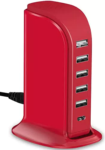 USB C Ladegerät, USB Ladegerät Mehrfach mit 6 Port